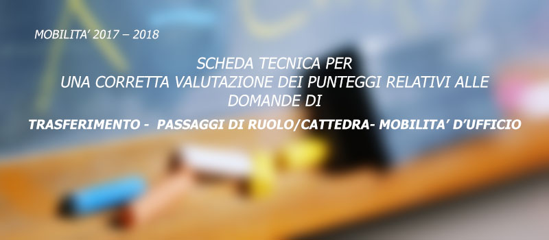 MOBILITA’ 2017 – 2018