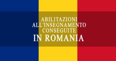 Abilitazioni all'insegnamento conseguite in Romania﻿