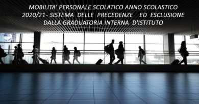 MOBILITA’ PERSONALE SCOLATICO