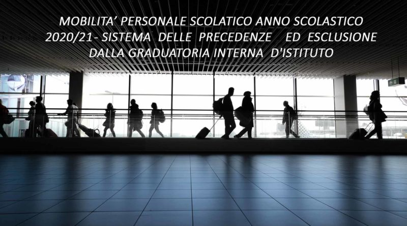 MOBILITA’ PERSONALE SCOLATICO