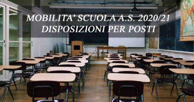 MOBILITA’ SCUOLA A.S. 2020