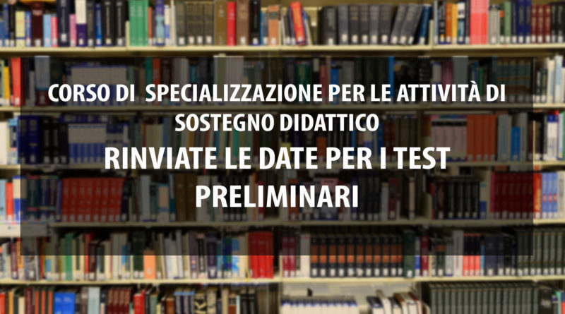 Corso di specializzazione per le attività di sostegno