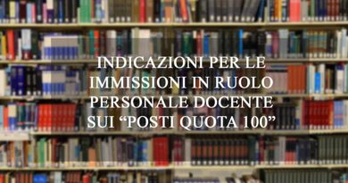 immissioni in ruolo personale docente