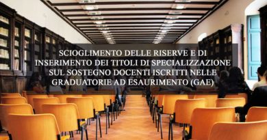 GRADUATORIE AD ESAURIMENTO (GAE)