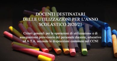 DOCENTI DESTINATARI DELLE UTILIZZAZIONI