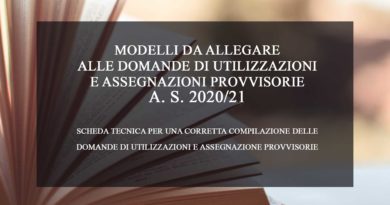 DOMANDE DI UTILIZZAZIONI E ASSEGNAZIONI PROVVISORIE