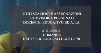 UTILIZZAZIONI E ASSEGNAZIONI PROVVISORIE PERSONALE DOCENTE