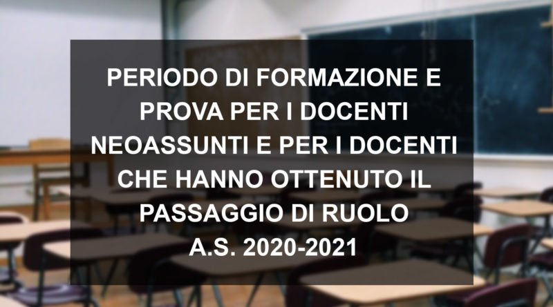 FORMAZIONE E PROVA PER I DOCENTI