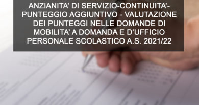 ANZIANITA’ DI SERVIZIO