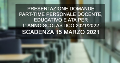 DOMANDE PART-TIME PERSONALE DOCENTE