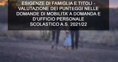 ESIGENZE DI FAMIGLIA E TITOLI