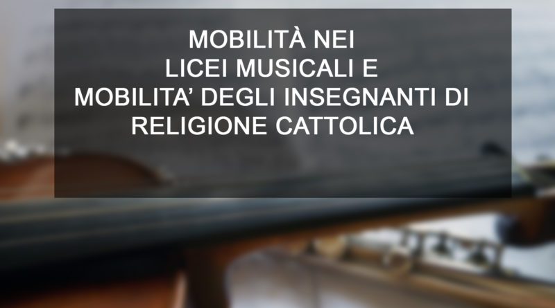 MOBILITÀ NEI LICEI MUSICALI