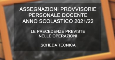 Assegnazioni provvisorie personale docente