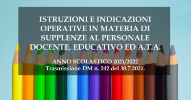 SUPPLENZE AL PERSONALE DOCENTE EDUCATIVO