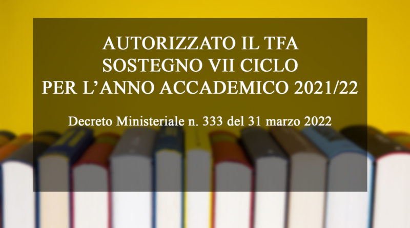 TFA SOSTEGNO VII CICLO