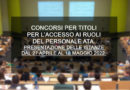 CONCORSI PER TITOLI PER PERSONALE ATA
