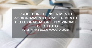 GRADUATORIE PROVINCIALI E DI ISTITUTO