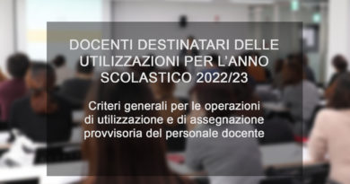 DOCENTI DESTINATARI DELLE UTILIZZAZIONI