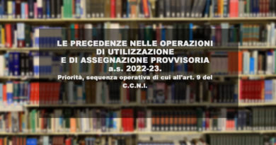 PRECEDENZE NELLE OPERAZIONI DI UTILIZZAZIONE E DI ASSEGNAZIONE