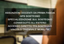 ASSUNZIONI DOCENTI DA PRIMA FASCIA GPS SOSTEGNO