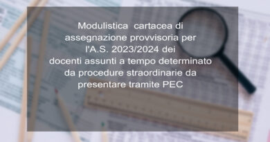Modulistica cartacea di assegnazione provvisoria