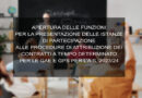 APERTURA DELLE FUNZIONI PER LA PRESENTAZIONE DELLE ISTANZE