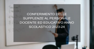 CONFERIMENTO DELLE SUPPLENZE AL PERSONALE DOCENTE ED EDUCATIVO