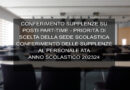 CONFERIMENTO SUPPLENZE SU POSTI PART-TIME