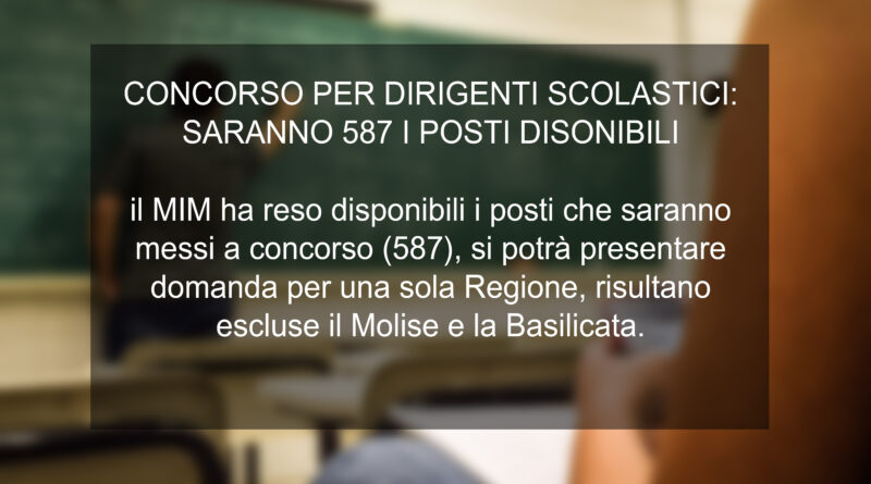 CONCORSO PER DIRIGENTI SCOLASTICI