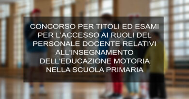 DOCENTE RELATIVI ALL'INSEGNAMENTO DELL'EDUCAZIONE MOTORIA