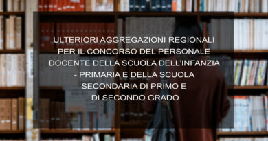AGGREGAZIONI REGIONALI PER IL CONCORSO DEL PERSONALE DOCENTE
