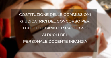 COSTITUZIONE DELLE COMMISSIONI GIUDICATRICI