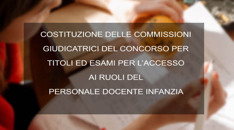 COSTITUZIONE DELLE COMMISSIONI GIUDICATRICI