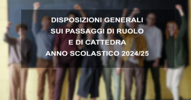 DISPOSIZIONI GENERALI SUI PASSAGGI DI RUOLO