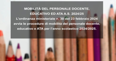 MOBILITÀ DEL PERSONALE DOCENTE