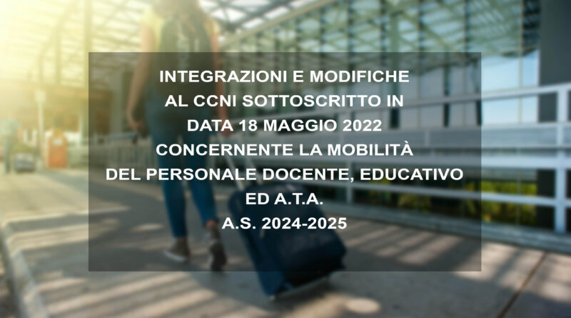 MOBILITÀ DEL PERSONALE DOCENTE