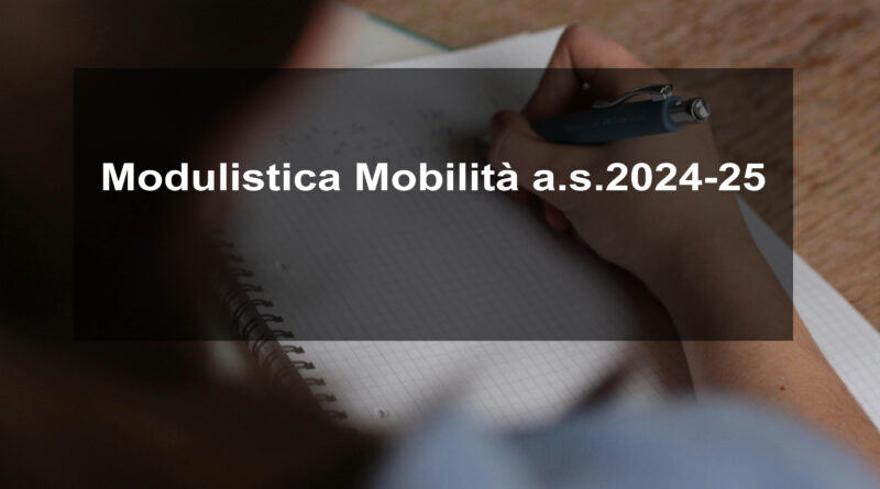 Modulistica Mobilità a.s.2024-25