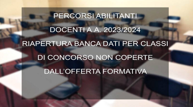 PERCORSI ABILITANTI DOCENTI