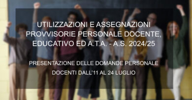 ASSEGNAZIONI PROVVISORIE PERSONALE DOCENTE