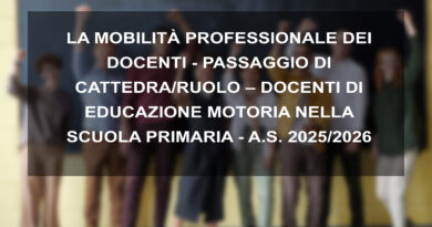 LA MOBILITÀ PROFESSIONALE DEI DOCENTI