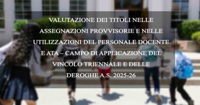 VALUTAZIONE DEI TITOLI NELLE ASSEGNAZIONI PROVVISORIE