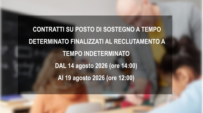 CONTRATTI SU POSTO DI SOSTEGNO